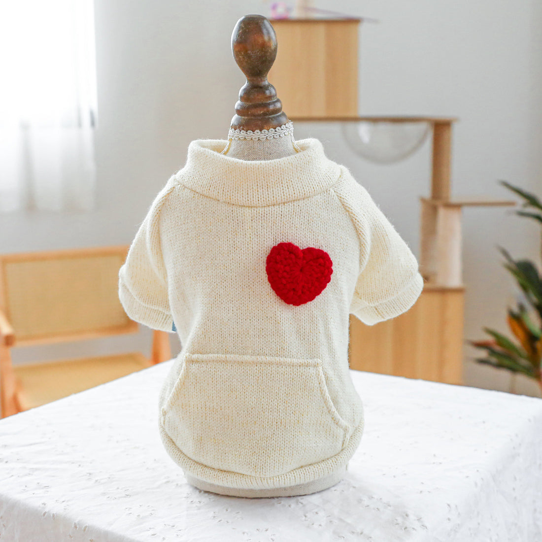 Casual Pet Sweater Round-Neck Knit Shirt