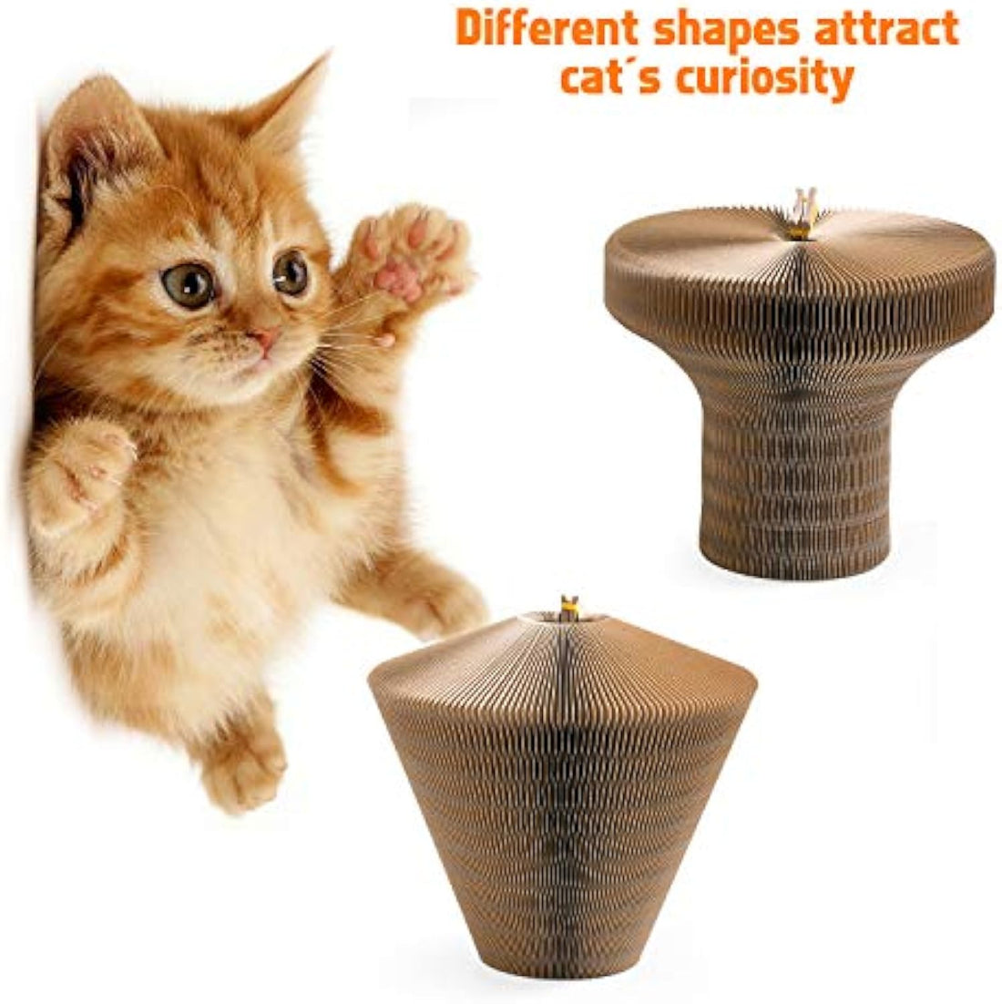 Collapsible Cardboard Pet Scratcher Lounge Bed Round Nest