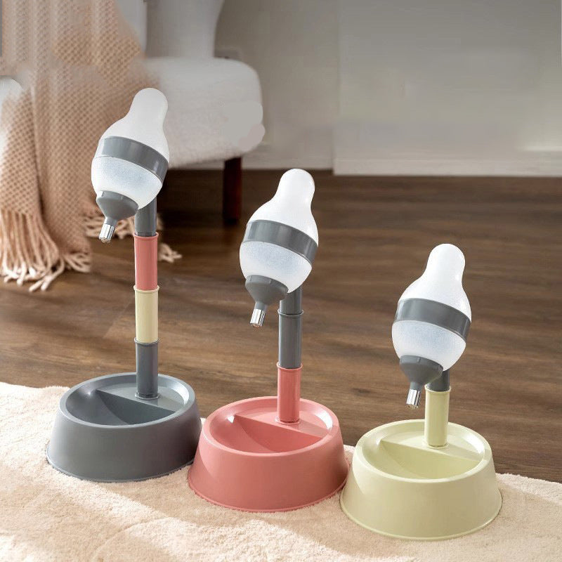 Adjustable Height Pet Water Dispenser Bowl With Detachable Stand