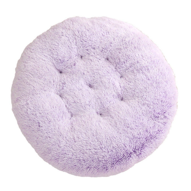 Round Plush Pet Bed Soft Warm Sleeping Mat