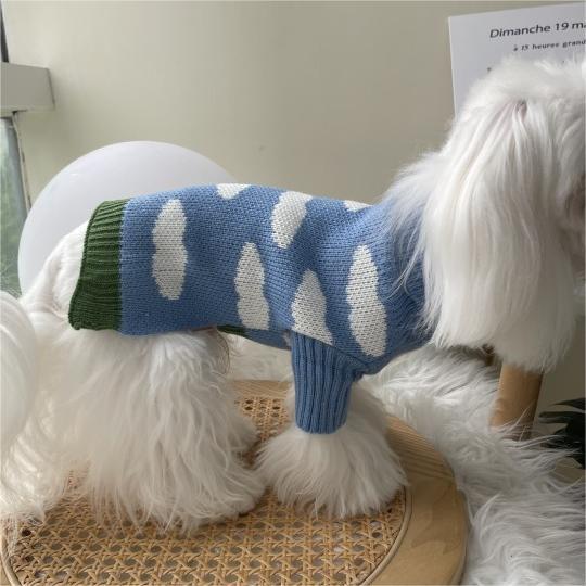 Jacquard Knit Pet Sweater Clothing For Warm Everyday Wear