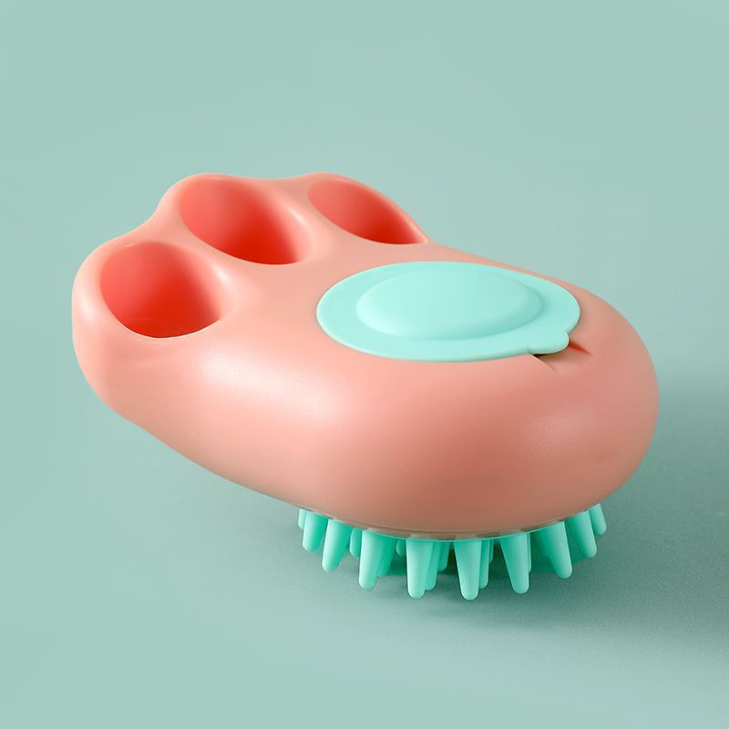 Pet Bath Massage Brush Grooming Comb Soft Claw Cleaning Tool