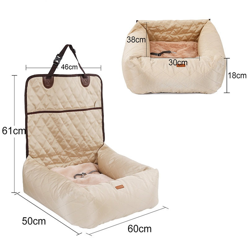 2 In 1 Folding Pet Carrier Car Seat Bed Mattress