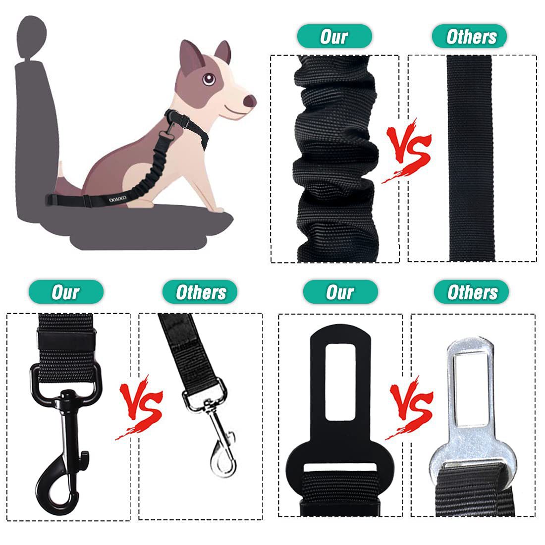 Pet Car Seat Belt Explosion-Proof Safety Rope