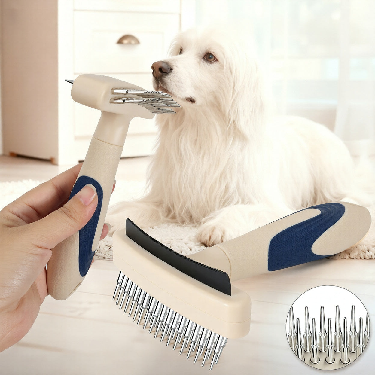 Pet Grooming Brush Hair Remover Detangling Tool