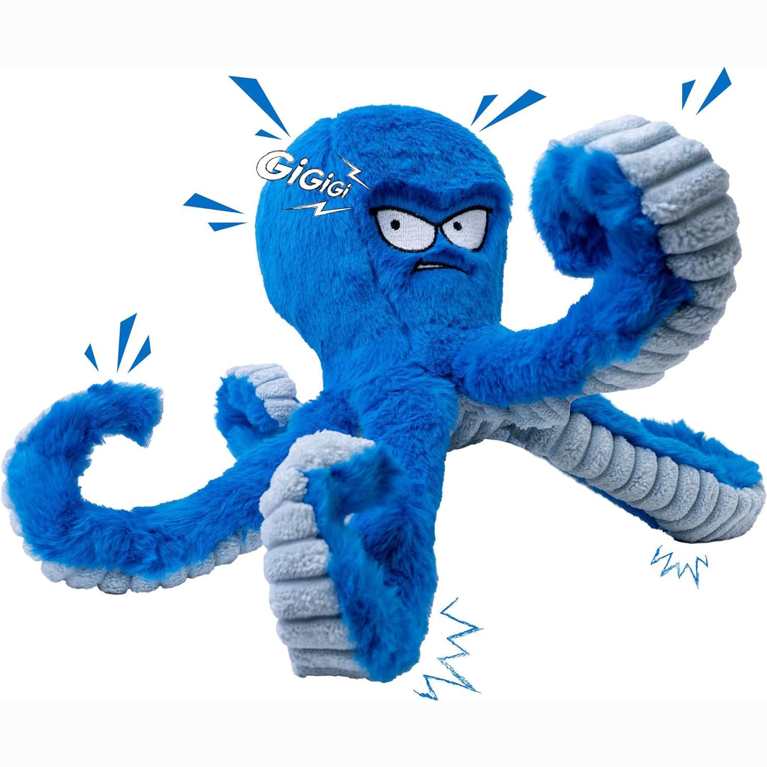 Durable Pet Chew Toys Interactive Squeaky Tug Crinkle Toy