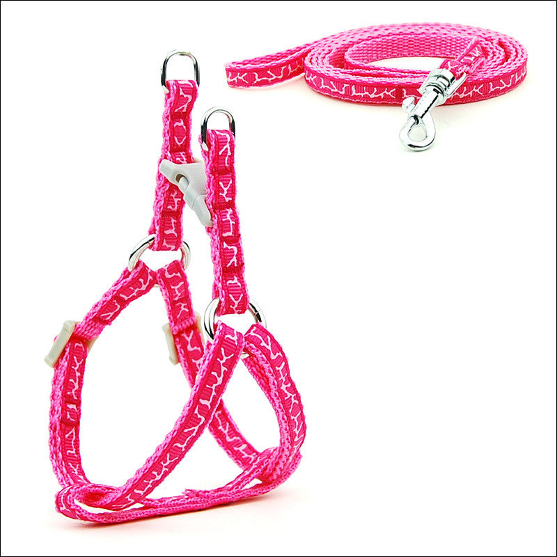 Pet Chest Strap Harness And Leash Set For Daily Walking