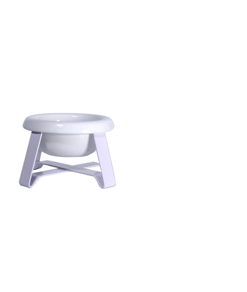 2 In 1 Pet Feeding Bowl With Iron Stand And Antislip Design