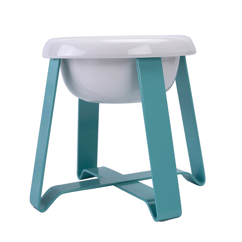 2 In 1 Pet Feeding Bowl With Iron Stand And Antislip Design