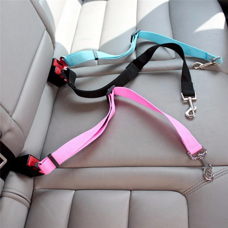 Adjustable Pet Car Seat Belt Safety Harness Lead Clip