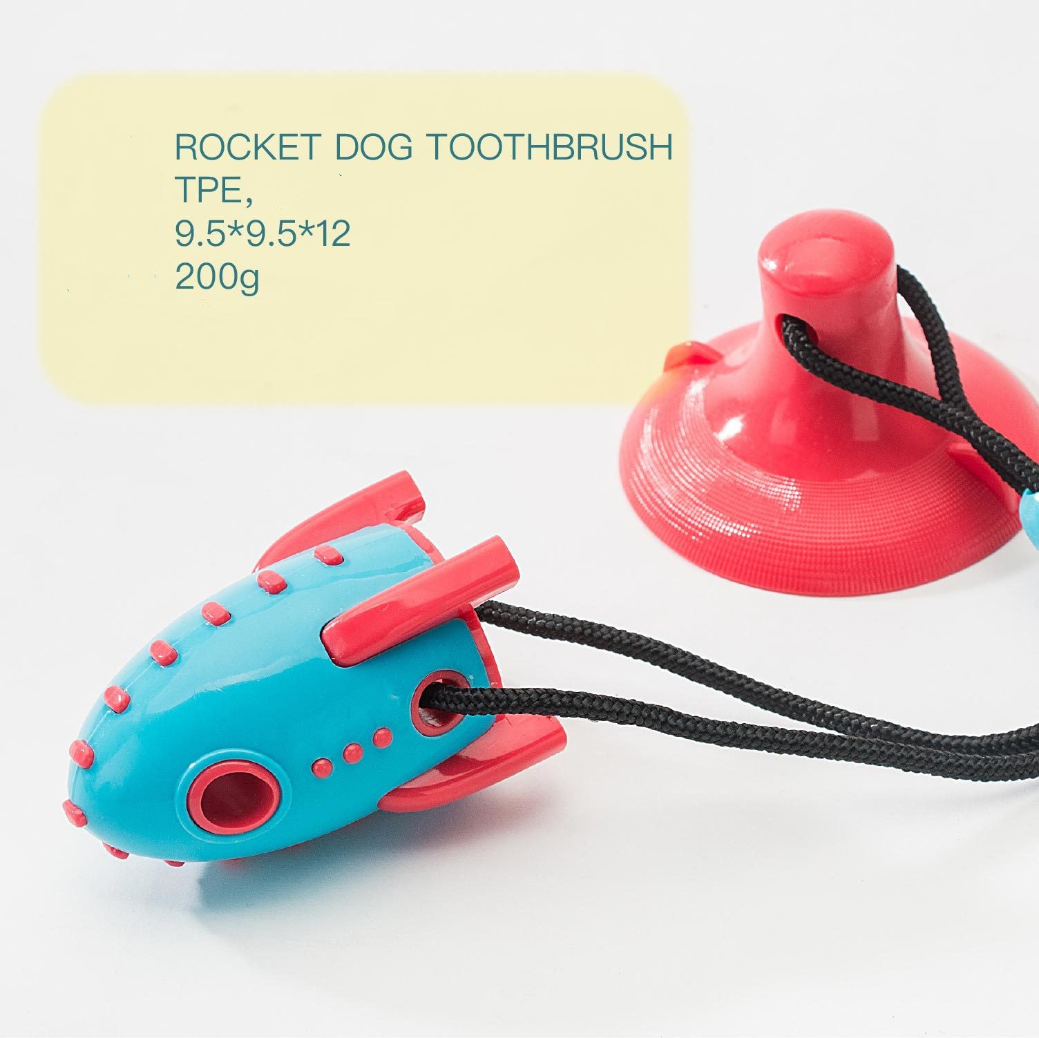 Rocket Shaped Pet Food Dispensing Chew Toy Bite Resistant