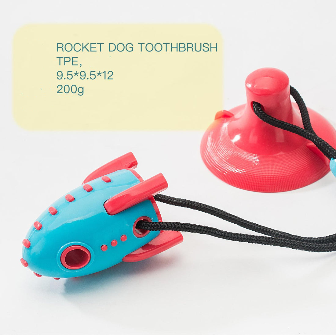 Rocket Shaped Pet Food Dispensing Chew Toy Bite Resistant