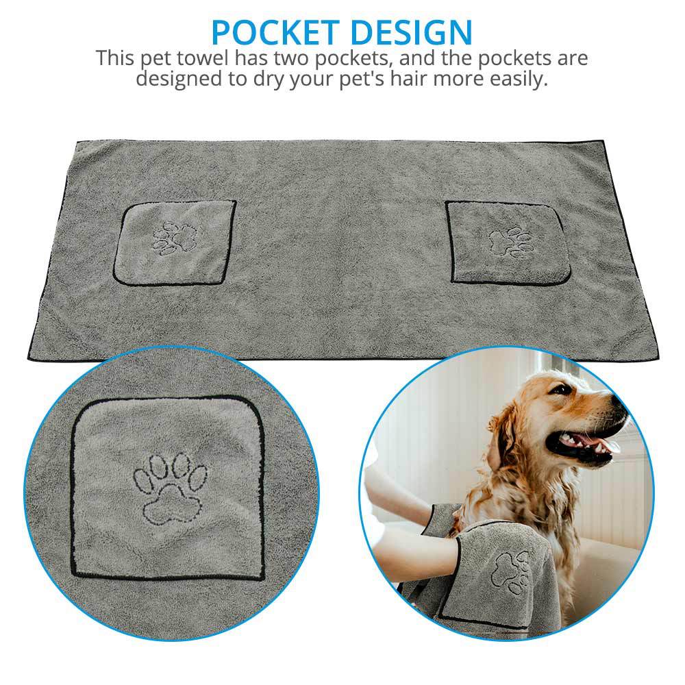 Super Absorbent Large Pet Bath Towel Quick-Dry