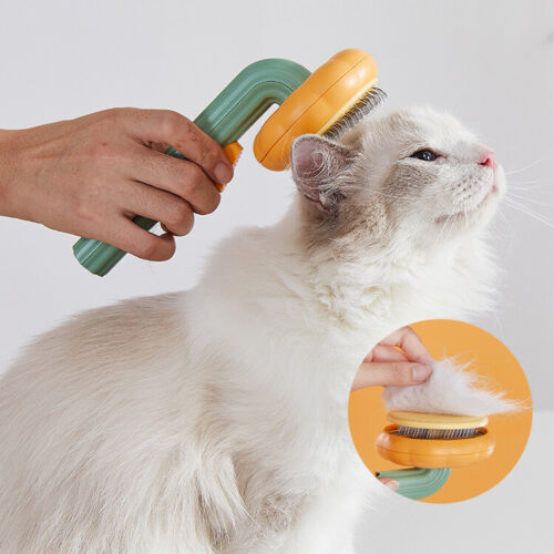 Self Cleaning Pet Slicker Brush For Undercoat And Tangled Hair