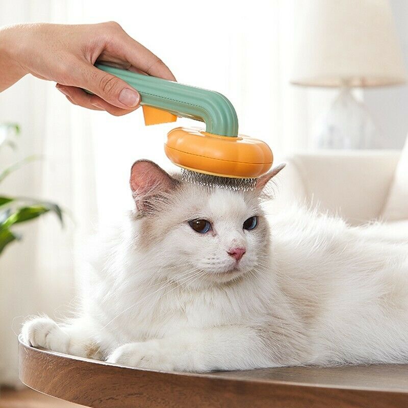 Self Cleaning Pet Slicker Brush For Undercoat And Tangled Hair