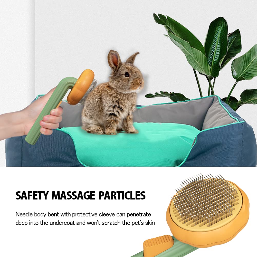 Self Cleaning Pet Slicker Brush For Undercoat And Tangled Hair
