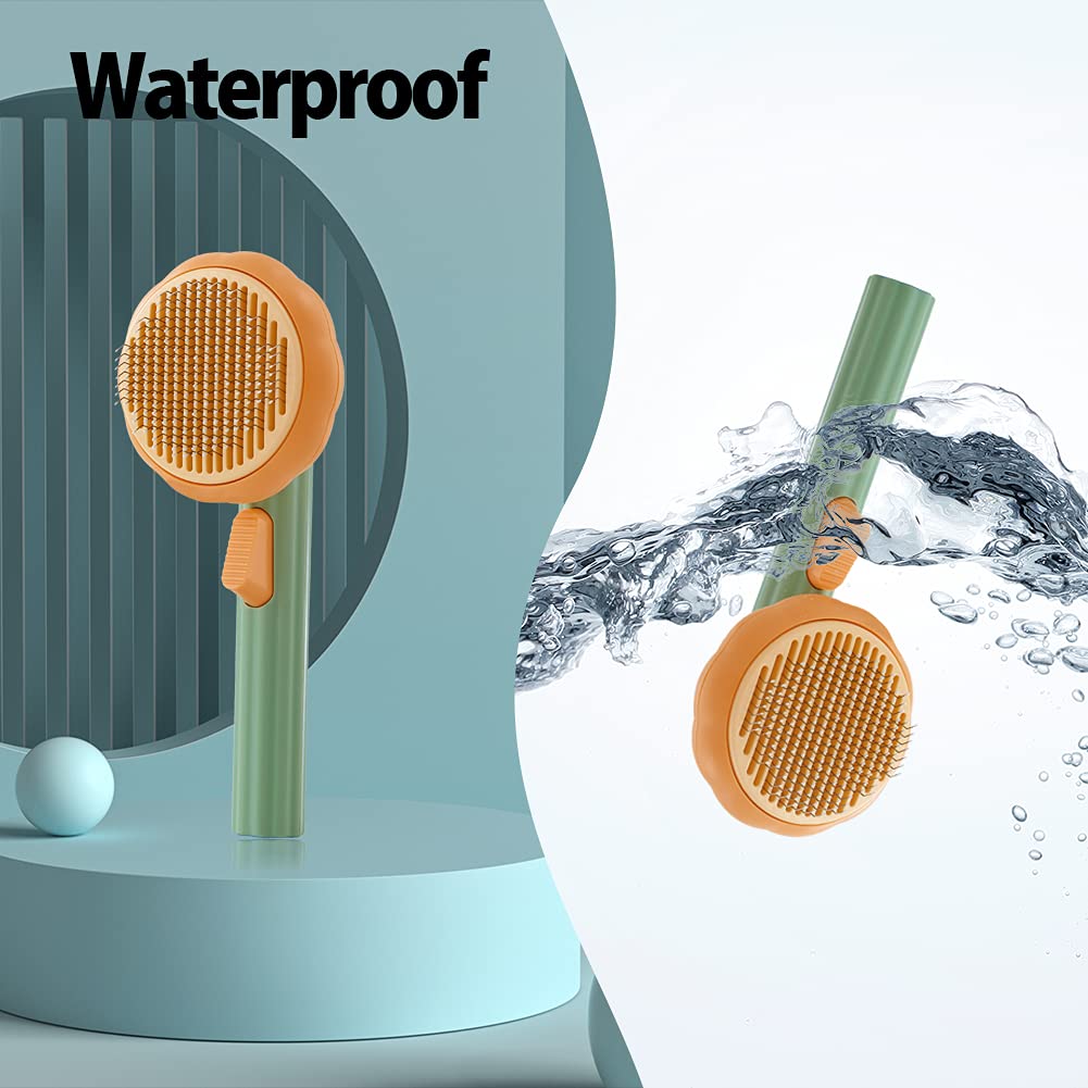 Self Cleaning Pet Slicker Brush For Undercoat And Tangled Hair