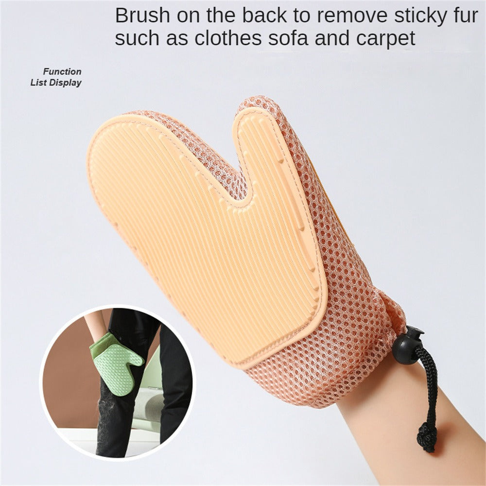 Pet Grooming Glove Fur Remover Hair Shedding Cleaning Mitt