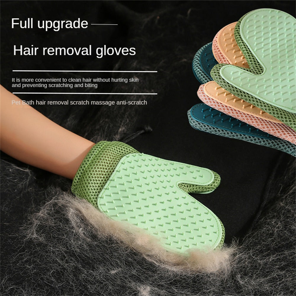 Pet Grooming Glove Fur Remover Hair Shedding Cleaning Mitt