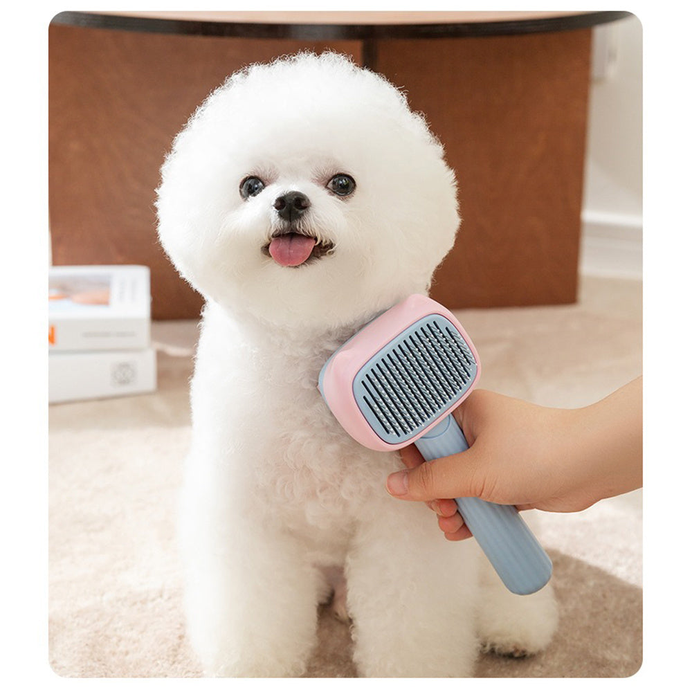 Pet Deshedding Grooming Brush For Hair Removal And Dematting