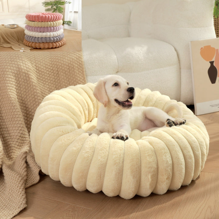 High Weight Pet Plush Round Bed Warm Winter Nest Kennel