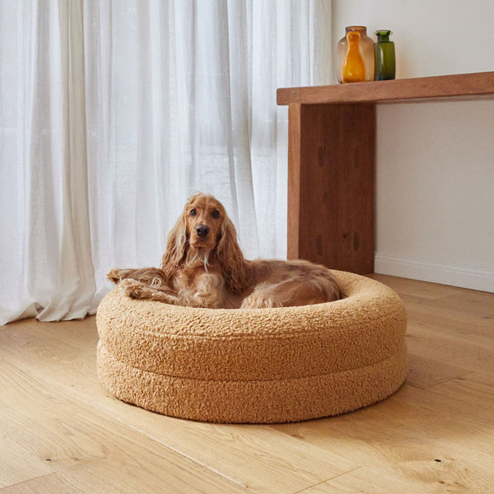 Household Solid Color Leisure Pet Round Bed Cozy Nest