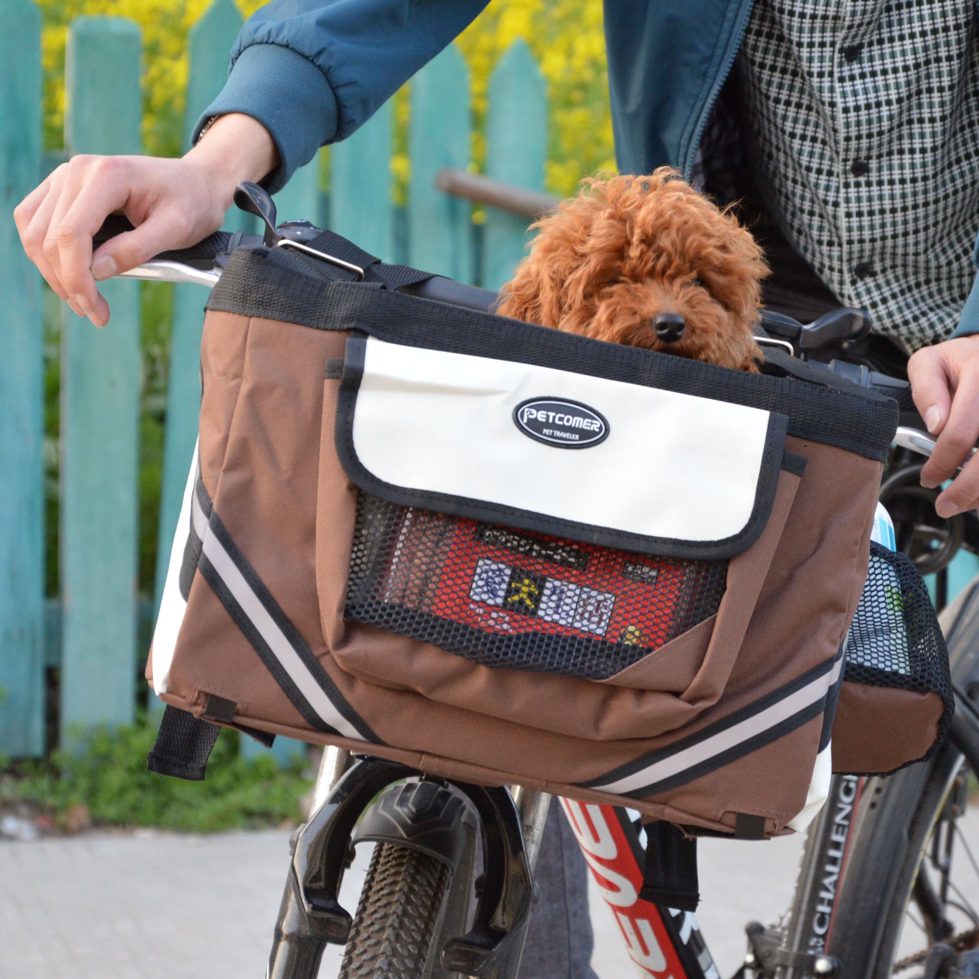 Removable Pet Bicycle Handlebar Basket Carrier For Travel