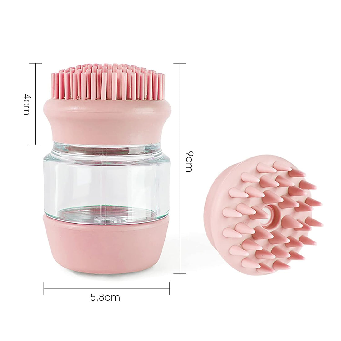 Pet Bath Brush Silicone Grooming Massage Hair Cleaning With Shampoo
