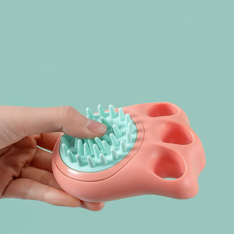 Pet Bath Massage Brush Grooming Comb Soft Claw Cleaning Tool