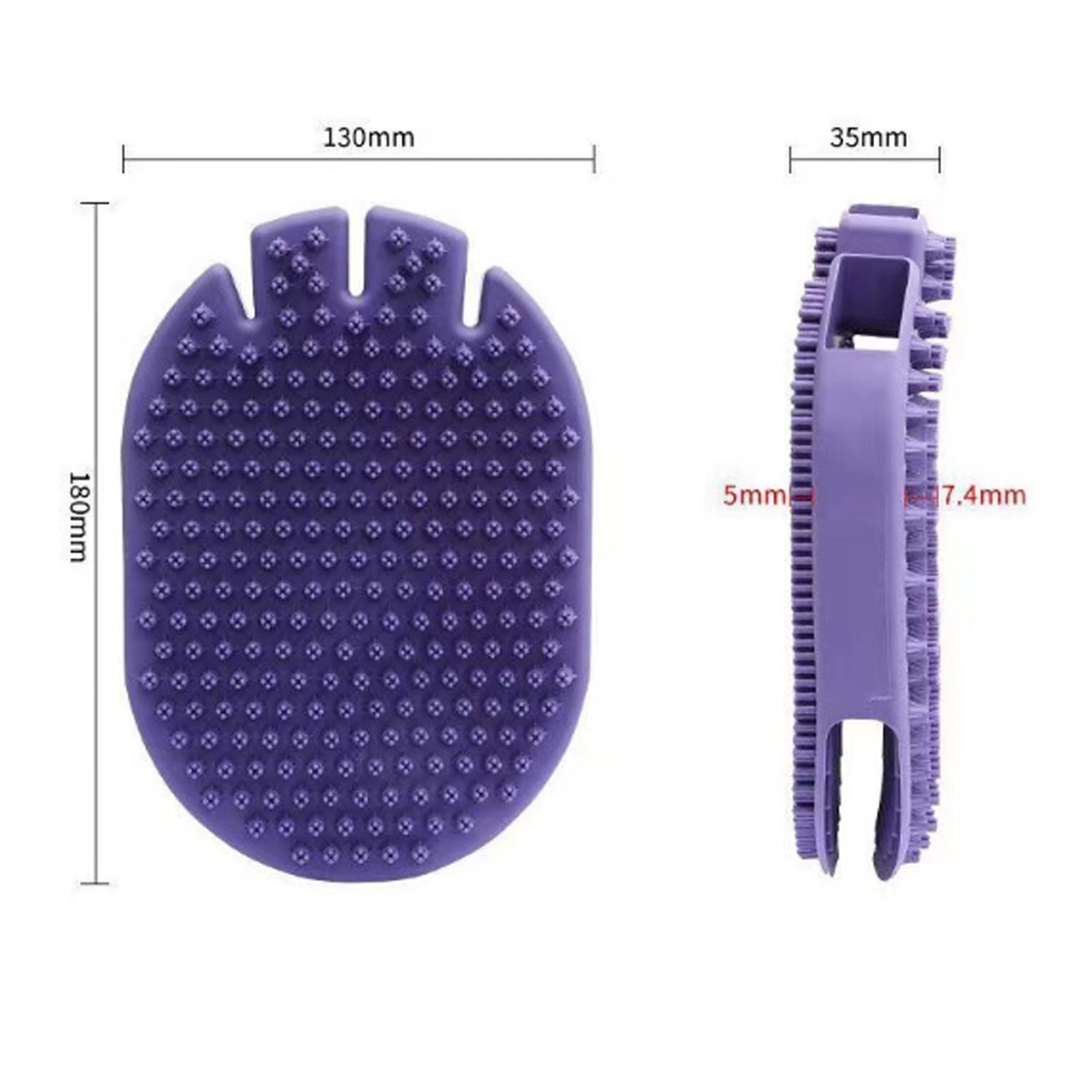 Dual-Sided Pet Shampoo And Grooming Brush With Soft Bristles