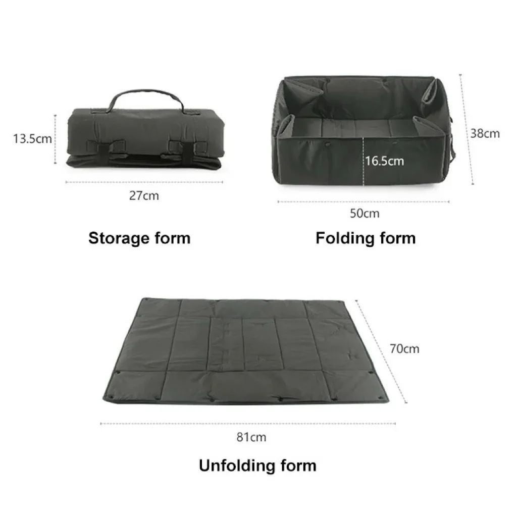 Portable Pet Travel Bed Carrier Mat With Water Resistant Design