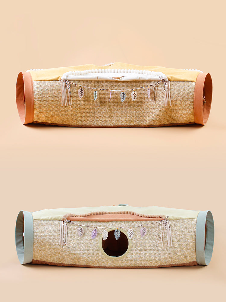 Interactive Pet Tunnel Toy With Mesh Design And Play Holes