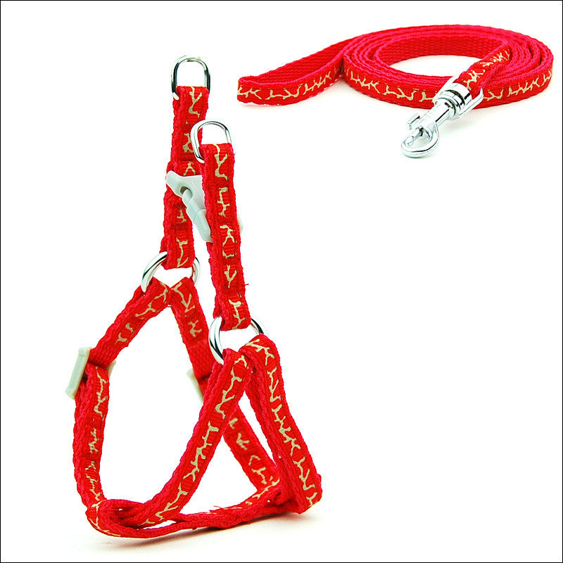 Pet Chest Strap Harness And Leash Set For Daily Walking