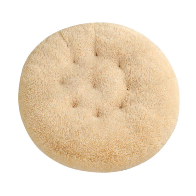 Round Plush Pet Bed Soft Warm Sleeping Mat