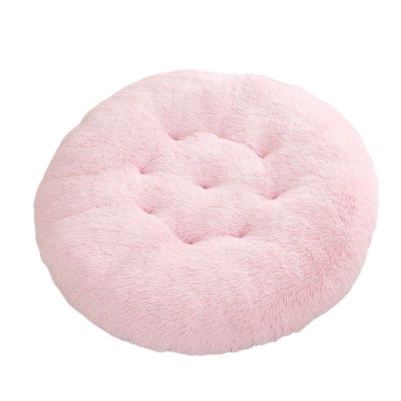 Round Plush Pet Bed Soft Warm Sleeping Mat