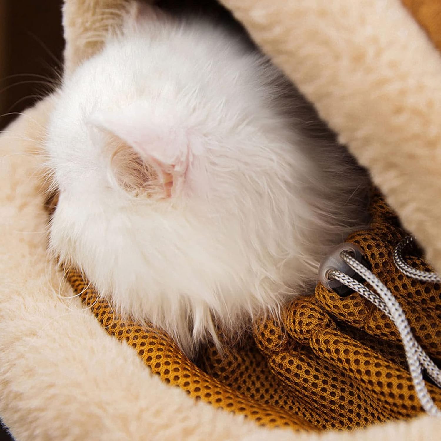 Plush Pet Carrier Backpack Bag With Winter Hand Warmers