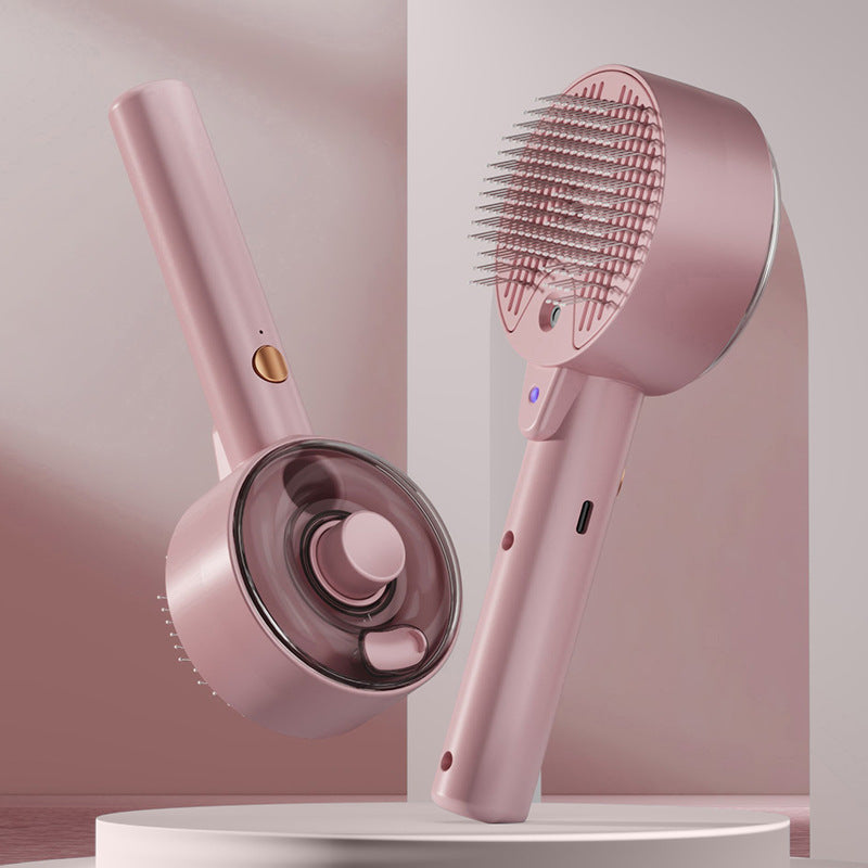 Pet Hair Remover Steam Brush Self-Cleaning Grooming Tool