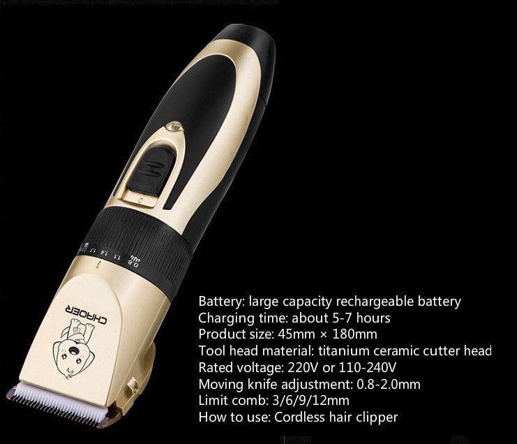 Professional Pet Hair Trimmer And Electric Nail Clipper Grooming Kit