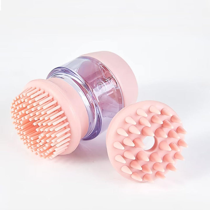 Pet Bath Brush Silicone Grooming Massage Hair Cleaning With Shampoo