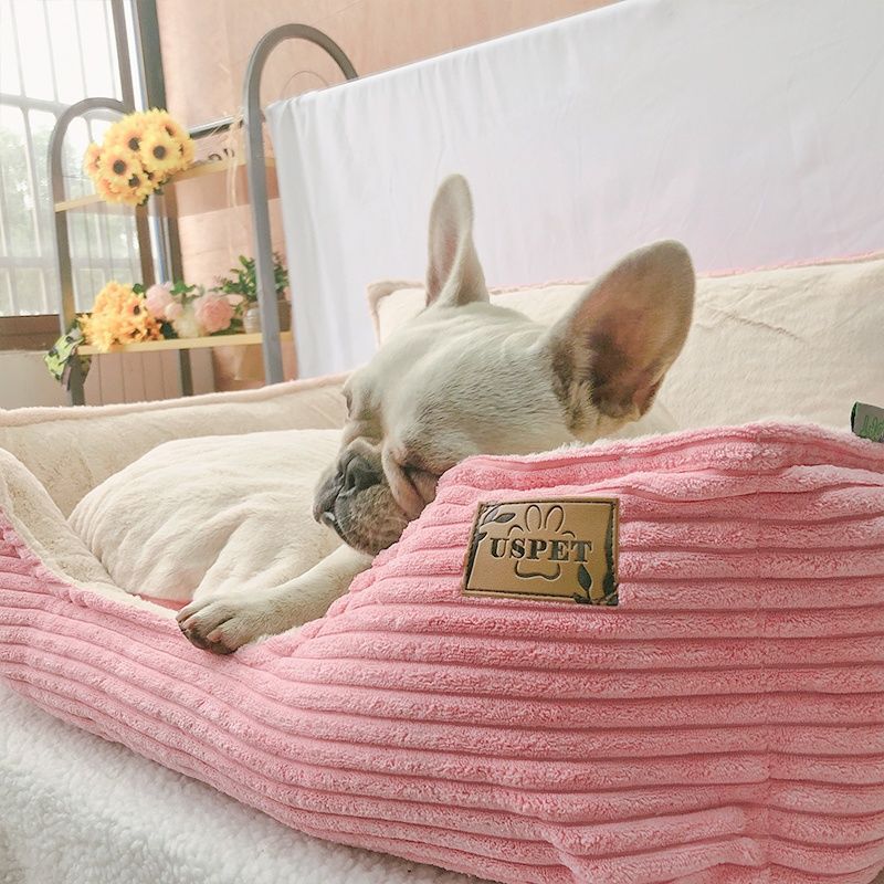 Removable Washable Plush Pet Kennel Bed Warm Cozy Sleeping Nest