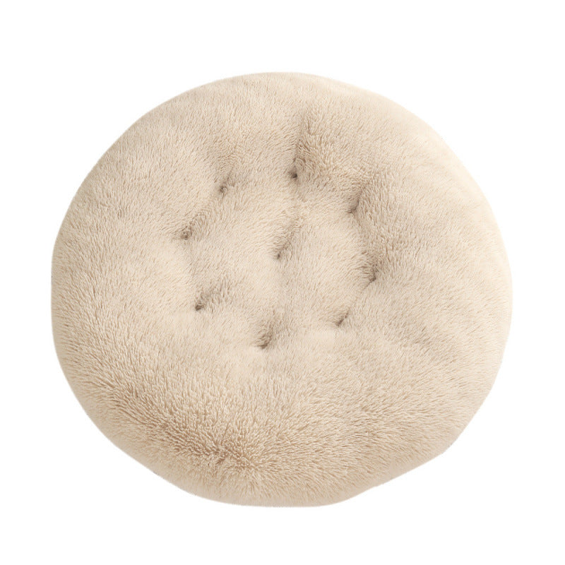 Round Plush Pet Bed Soft Warm Sleeping Mat