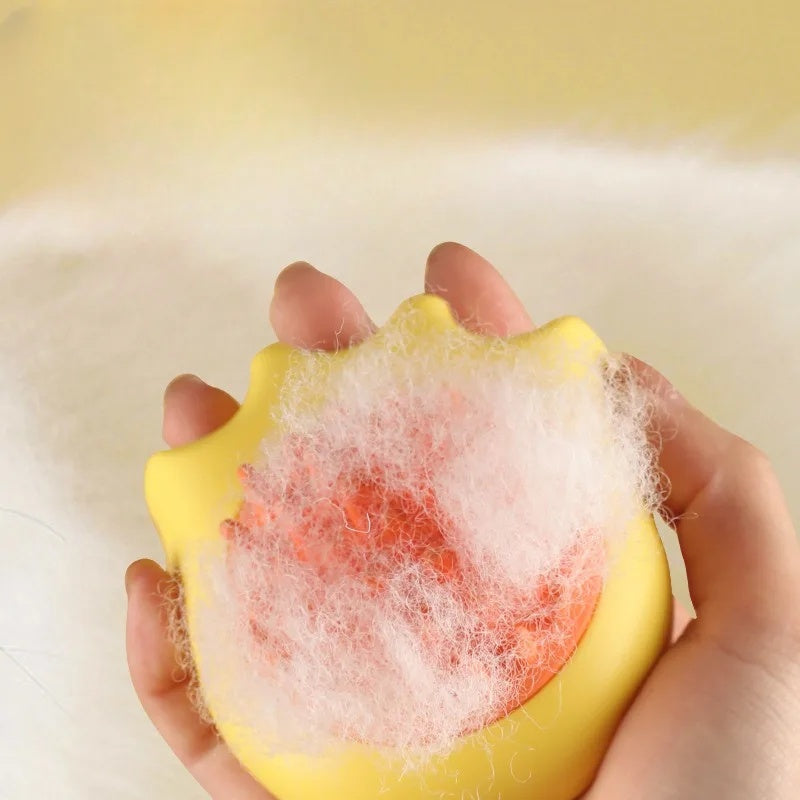 Pet Bath Brush Grooming Massage Comb With Cleaning Shampoo Box