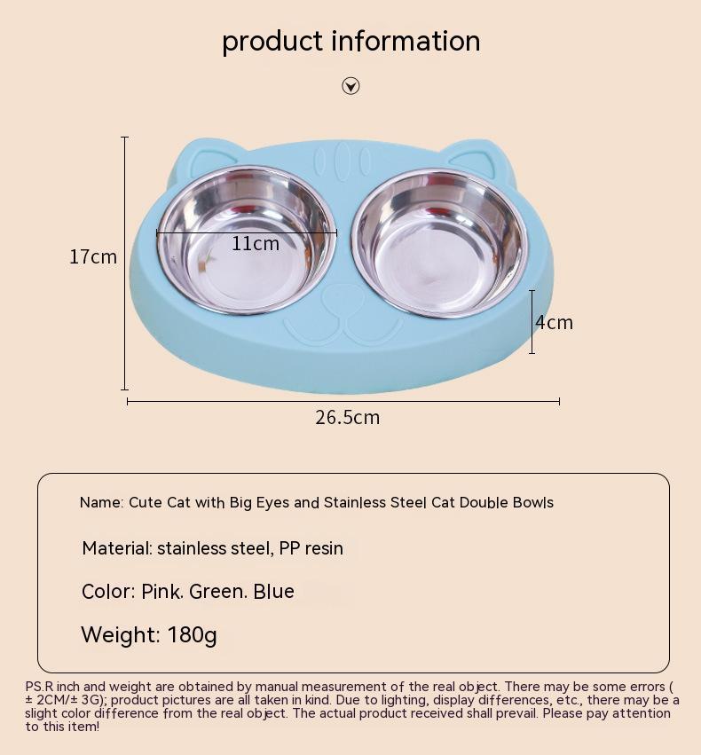 Pet Feeding Bowl Water and Food Dish