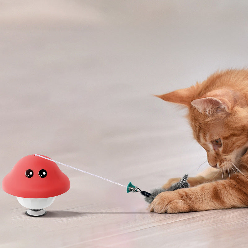 Retractable Pet Wand Toy With Suction Cup For Interactive Play