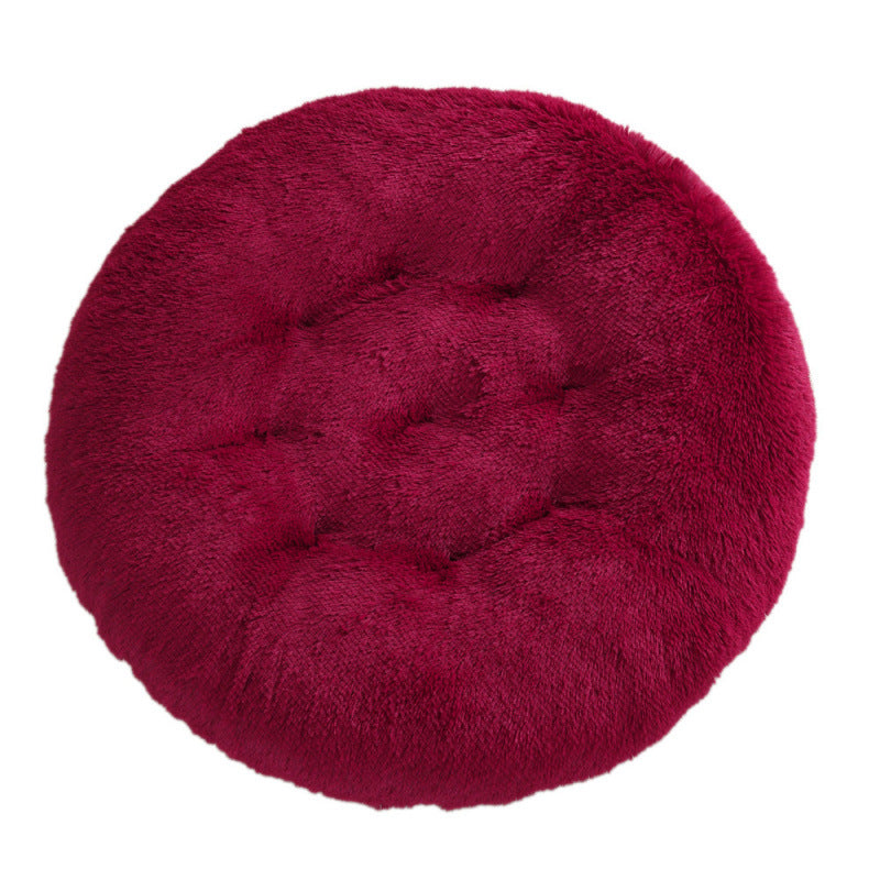 Round Plush Pet Bed Soft Warm Sleeping Mat