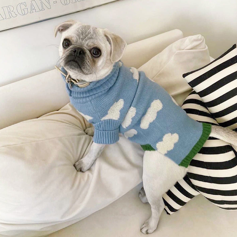 Jacquard Knit Pet Sweater Clothing For Warm Everyday Wear