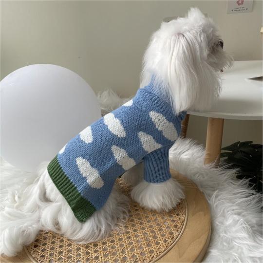Jacquard Knit Pet Sweater Clothing For Warm Everyday Wear