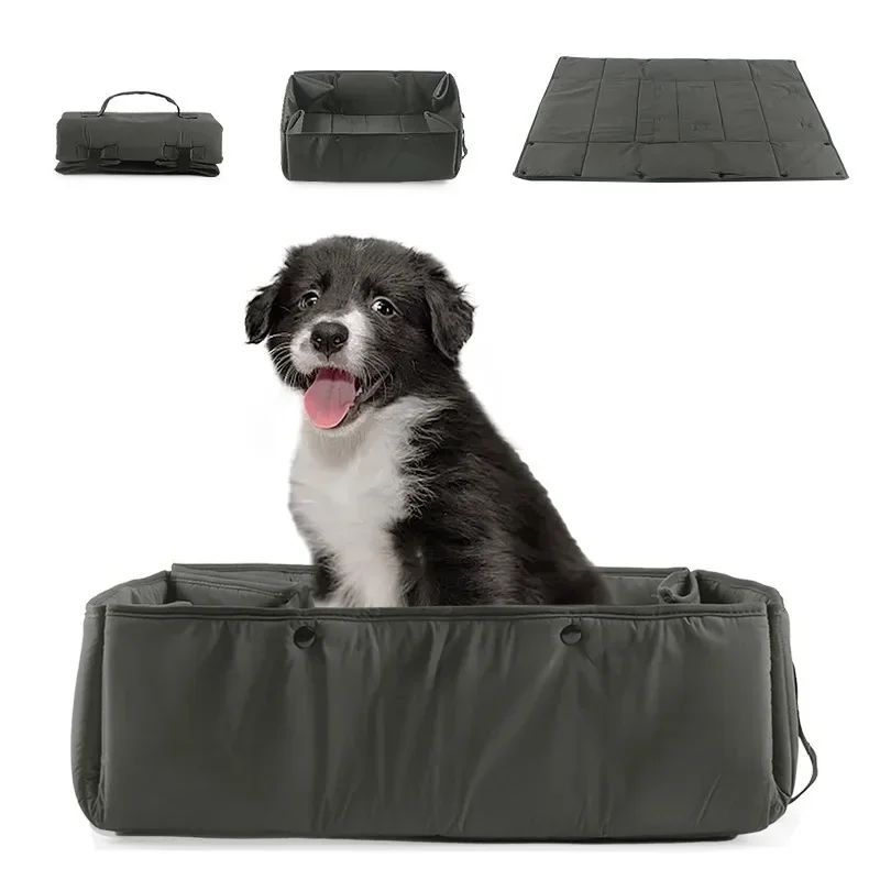 Portable Pet Travel Bed Carrier Mat With Water Resistant Design