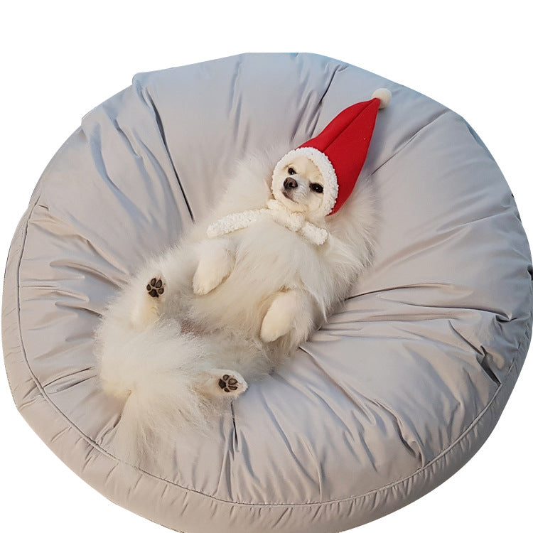 Large Round Pet Bed With Removable Washable Moisture Proof Cover