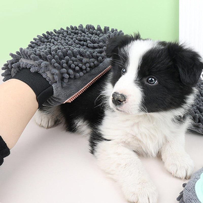 2-in-1 Pet Bathing Brush Grooming Massage Glove Cleaning Tool